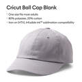 Cricut Ball Cap Hat Blank, Gray