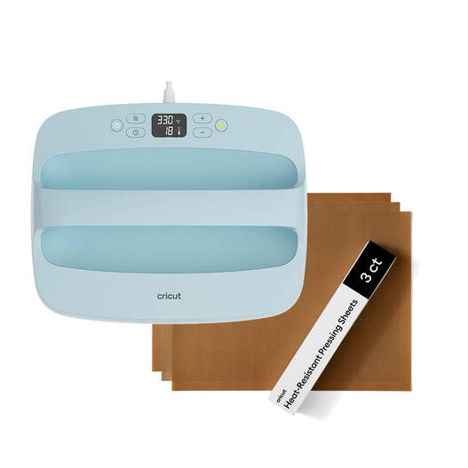 Cricut EasyPress&reg; 3 - 12 in x 10 in + Heat-Resistant Pressing Sheets - 12 in x 16 in (3 ct)