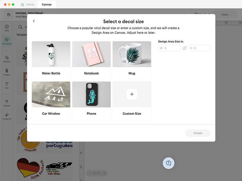 Laptop computer open with Cricut Design Space pulled up on the screen